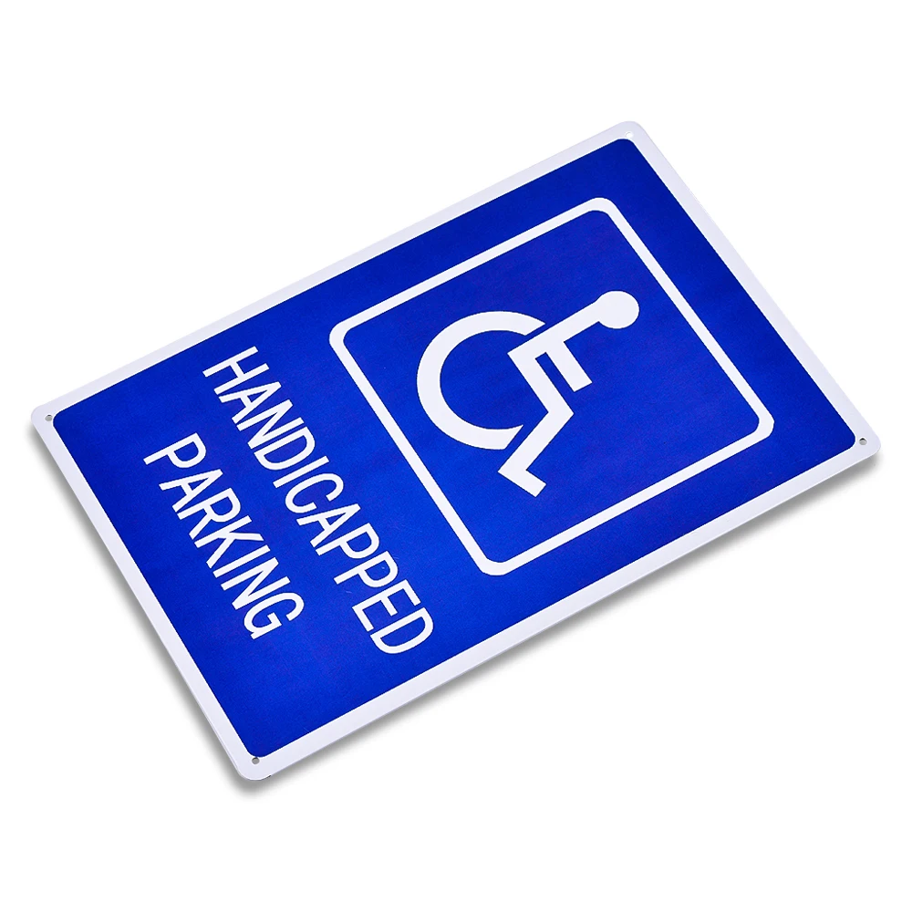 Винтажная металлическая жестяная вывеска &quotпарковка для людей с ограниченными