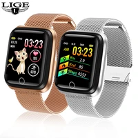 lige smart watch women sports smart bracelet ip67 waterproof watch pedometer heart rate monitor led color screen for android ios