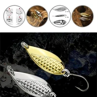 high strength 2 colors snake hard spinner spoon metal lure for freshwater