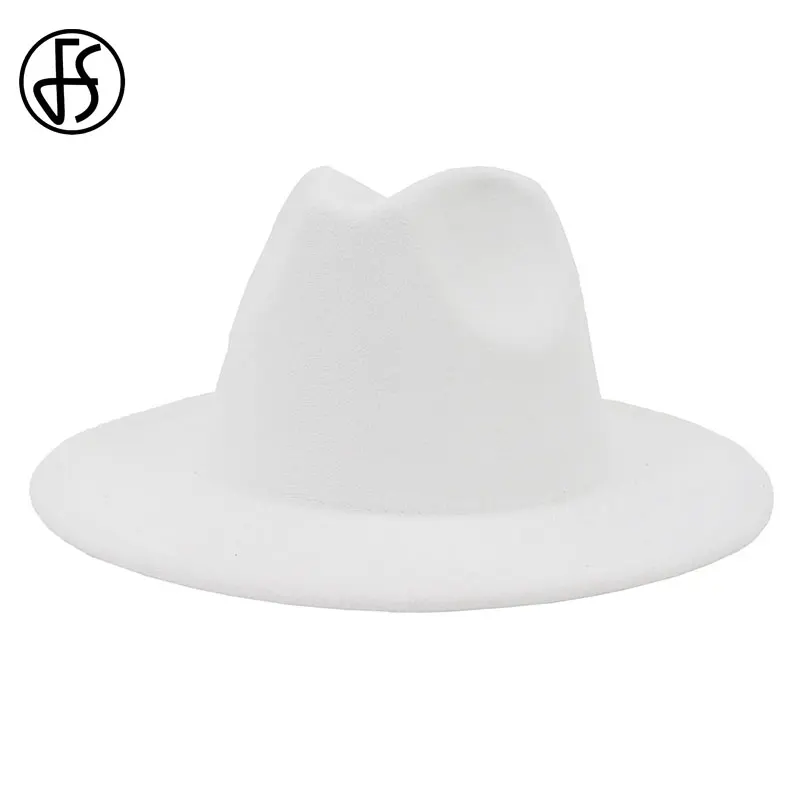FS мужская фетровая шляпа в стиле джаз с широкими полями для женщин и мужчин