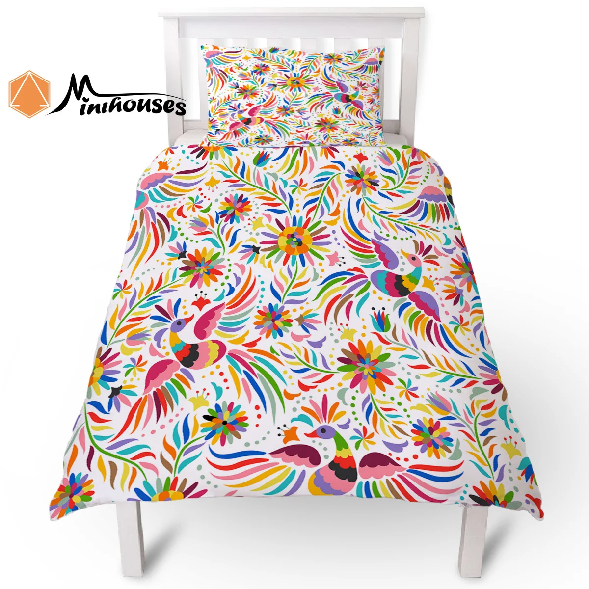 Комплект из 2 предметов мексиканский вышитый узор пододеяльник подушка чехол