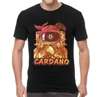 Мужская футболка Cardano, футболка из 100% хлопка с коротким рукавом, с изображением криптовалюты и космонавта, футболка в стиле Харадзюку