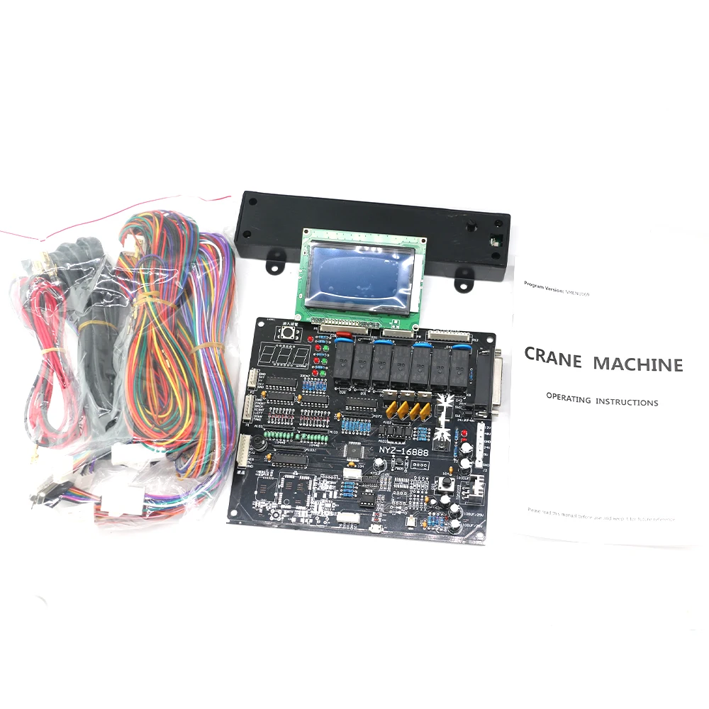 Máquina Expendedora de premios de juguete, placa base de juego de grúa con garra, PCB, Arcade, pantalla LCD en inglés, Sensor de conteo de cables