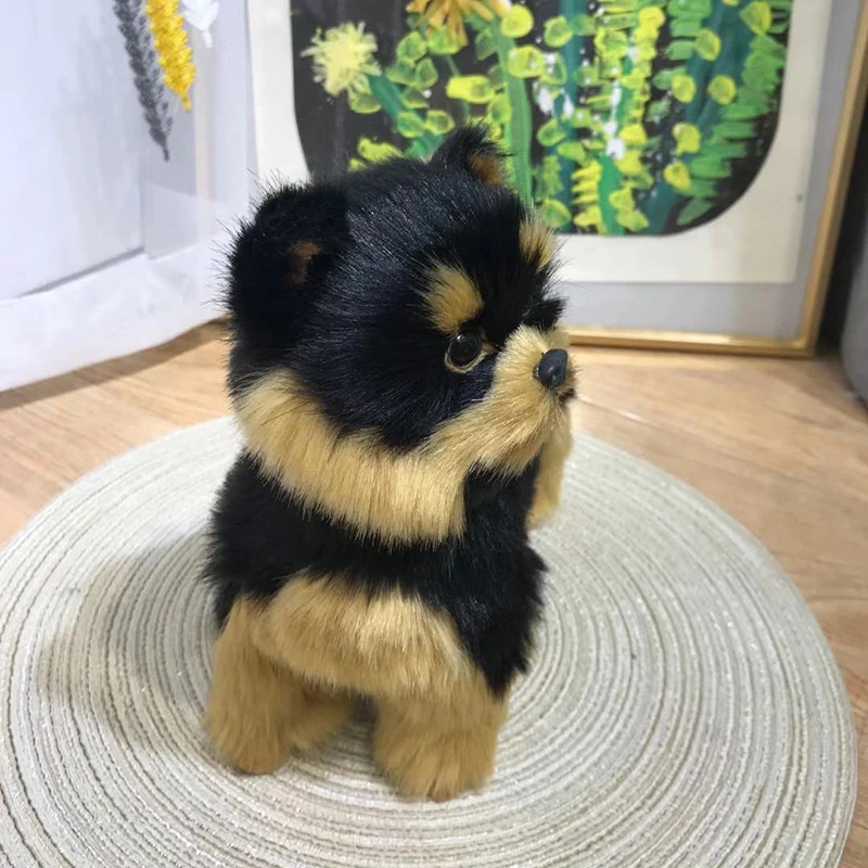 Плюшевая игрушка Yorkie Реалистичная собака реалистичный щенок симуляция пушистых