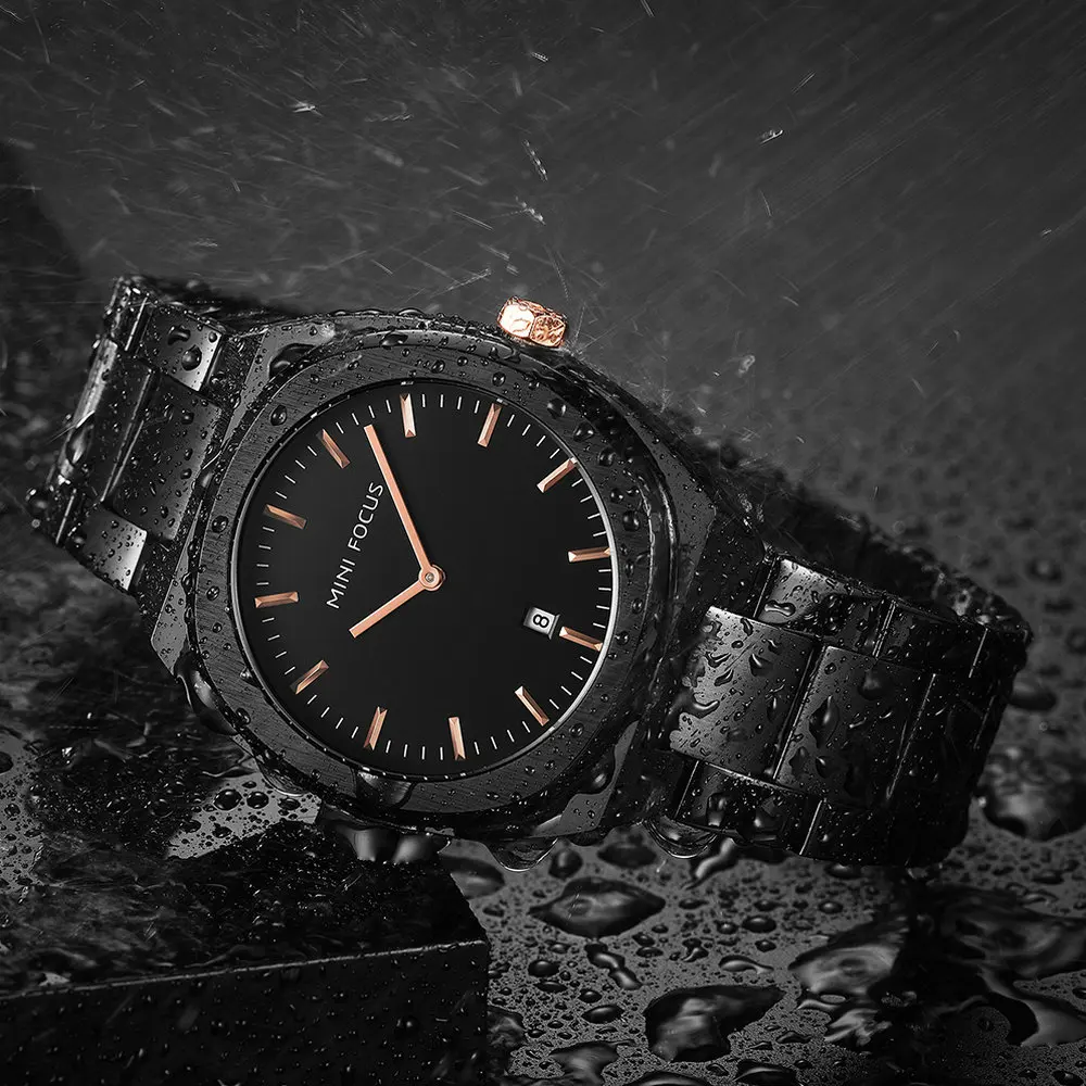 MINIFOCUS военные кварцевые часы для мужчин большой корпус Простой циферблат