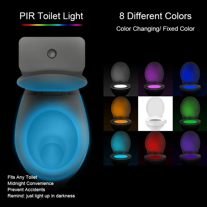 Детские Водонепроницаемые светодиодные лампы для унитаза прикроватная