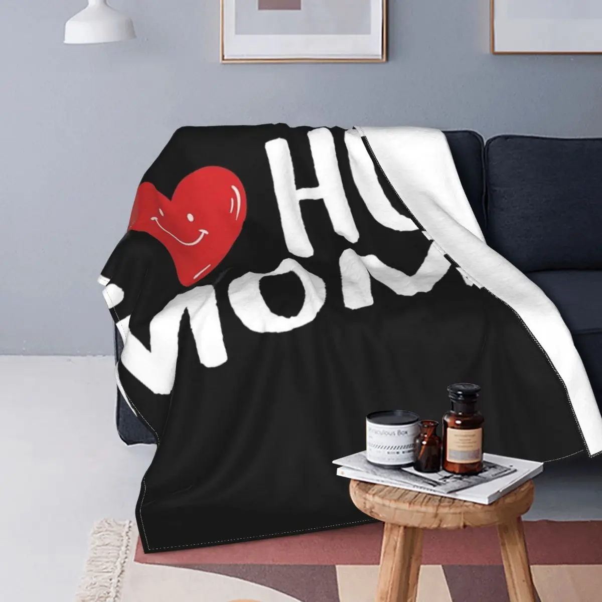 

I Love Hot Moms-Manta con capucha para cama, edredones a cuadros, 5 mantas