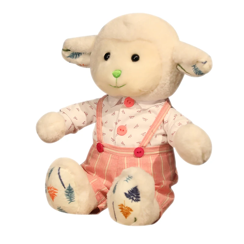 

Sheep goat couple wool stuffed animal rag doll pillow doll fabric comfortable children’s birthday gift room decoration pendant