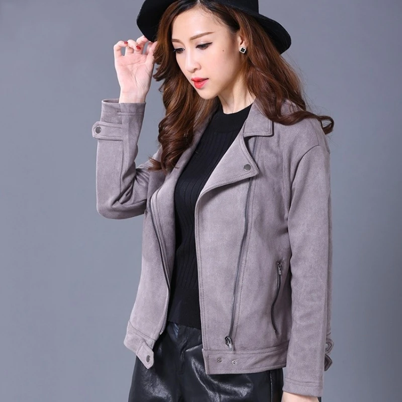 Весна-Осень 2020 новое замшевое пальто для женщин плюс размер бренд отложной