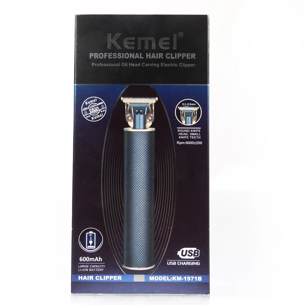 Kemei 1971B Pro Li T-Outliner Skeleton Heavy Hitter Cordless Trimmer Men 0mm Baldheaded Hair Clipper Finish Cutting Machine | Бытовая