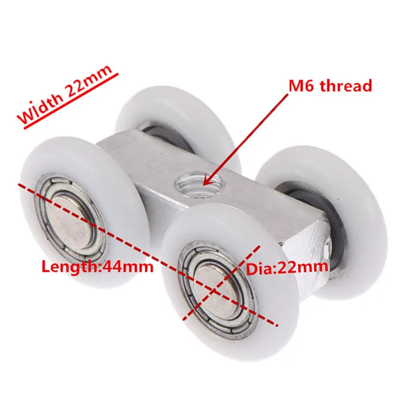 

1/2Pcs 21mm Sliding Door Roller Bathroom Wardrobe Door Hanging Wheels For Furniture Toys
