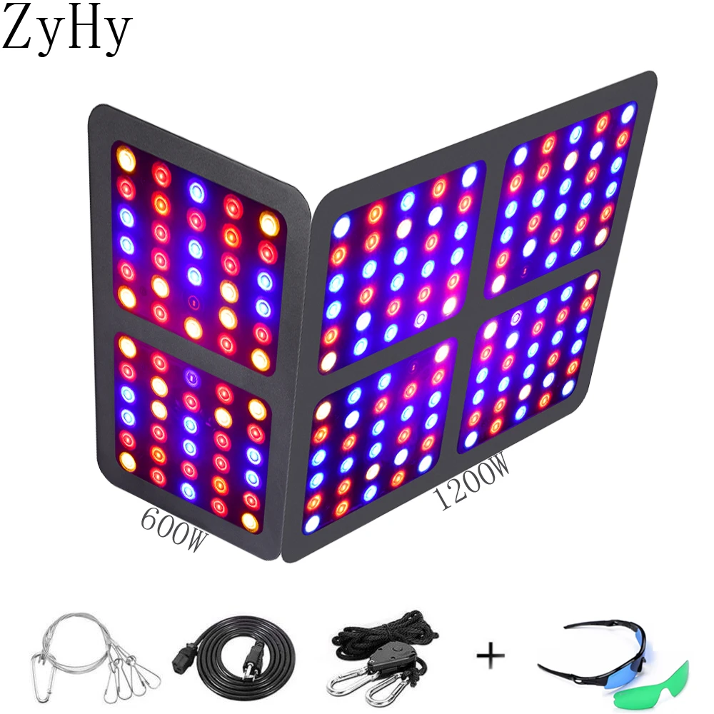 LED Plant grow Light 600W 900W 1200W Full Spectrum Double Switch For Greenhouse Hydroponic Indoor Plants Vegetables phyto lamp