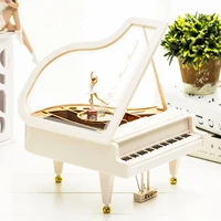 large creative rotation dance little girl piano music boxes music box decoration crafts children students valentines day gift