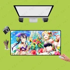 Изысканный Аниме Коврик для мыши XGZ с цветочным рисунком для девочек, Настольный коврик для домашнего компьютера, необходимый многоразмерный коврик для клавиатуры