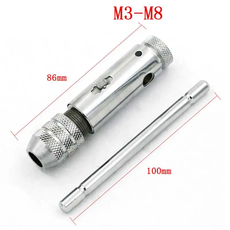 Adjustable T-Handle Ratchet Wrench Screw Tap M3-M8 Thread Plug Hand Tool | Инструменты