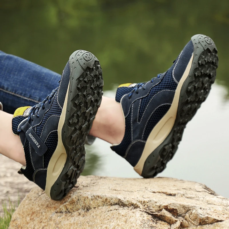 New Men Outdoor Hiking Shoes Fishing Athletic Trekking Boots Climbing Walking Sneskers Sport Hunting Shoes zapatillas hombre