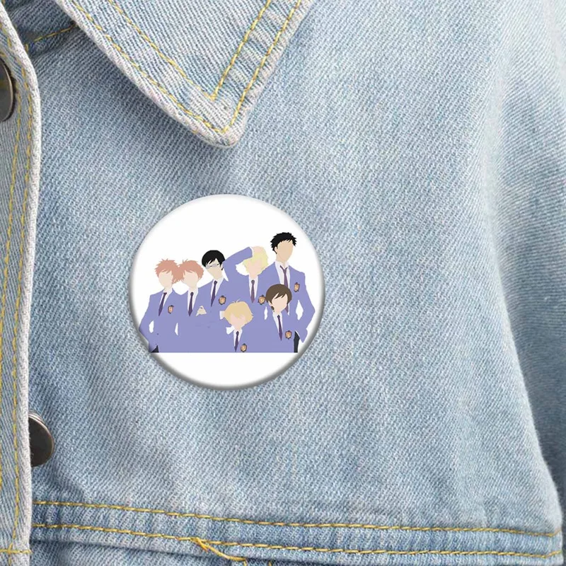 

2021 Ouran High School Host Club New Arrival Japan Anime Brooches Badge Pin Bag Pendant Gift School Cosplay Backpack Clothes
