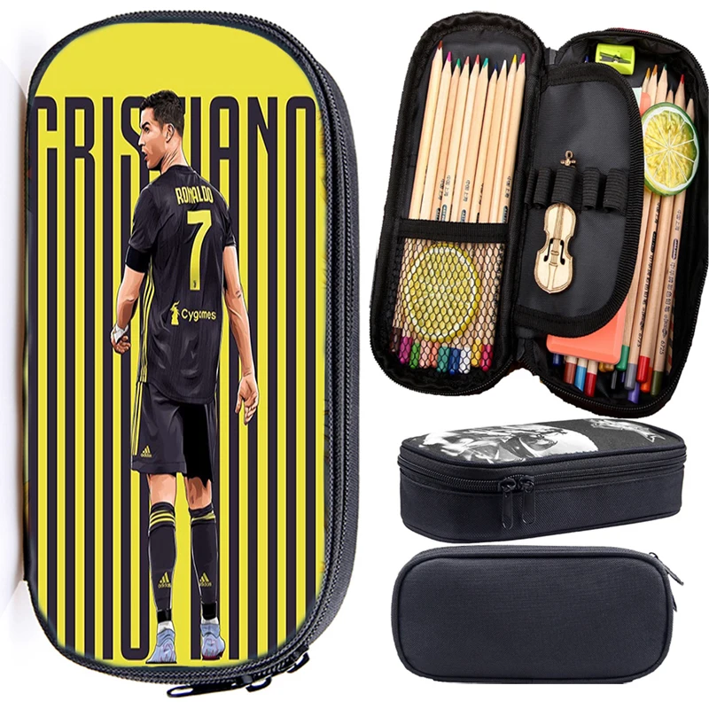 19 Новинка, высококачественный пенал с Криштиано Роналдо CR7, Детские Канцелярские Принадлежности для мальчиков, практичная сумка, модная сумка-карандаш для детей - Цвет: 19