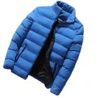 Куртка мужская зимняя, бейсбольная куртка, плотная ветровка на молнии, спортивная куртка для бега, однотонное хлопковое пальто