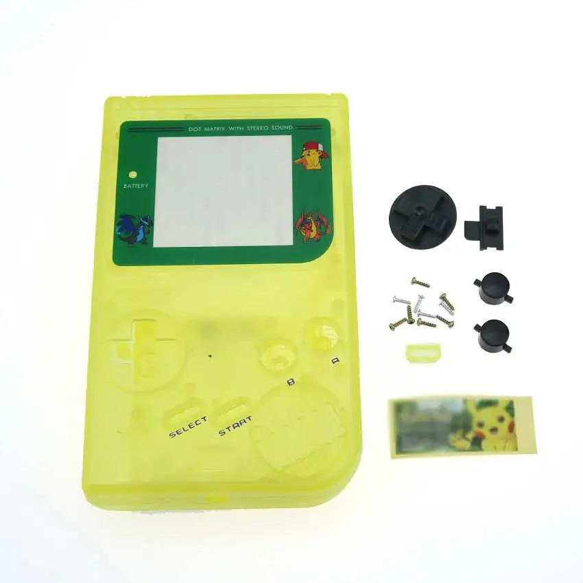 Юйси пластиковый корпус Замена ремонт пакет чехол для GameBoy классический для GB консоли - Цвет: Noctilucent Yellow