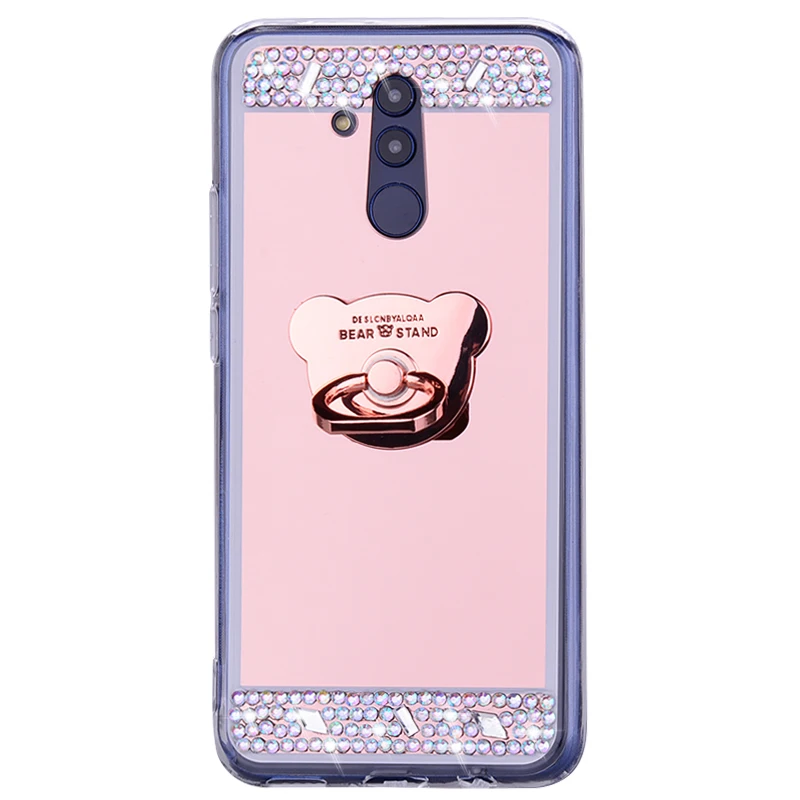 Чехол для телефона Huawei P20 Mate 20 lite P30 Pro 8X Honor 10i 9X зеркальная подставка с кольцом Y9 Y7 P