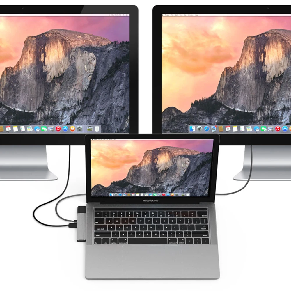 USB C концентратор к HDMI Rj45 1000 м Thunderbolt 3 адаптер type док станция для MacBook Pro/Air 2018 с PD