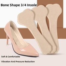 1Pair Seven-point Insoles For Shoes Women High Heels Sandals Inserts Silicone Gel Shockproof Foot Pa