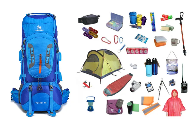 80L/60L походные рюкзаки для кемпинга, большая уличная сумка, рюкзак из нейлона, сверхлегкая Спортивная дорожная сумка из алюминиевого сплава, поддержка 1,65 кг
