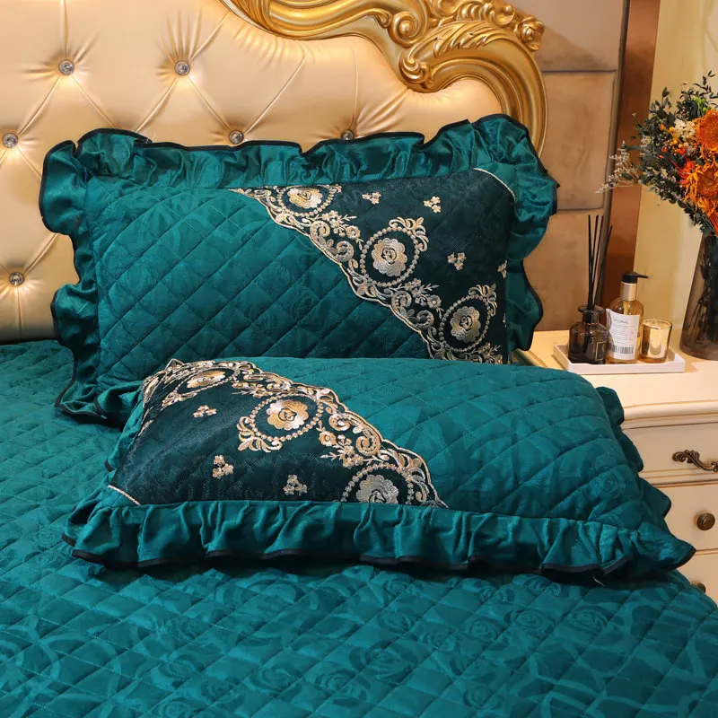 2 шт. бархатная кружевная наволочка для подушки одноцветная прямоугольная