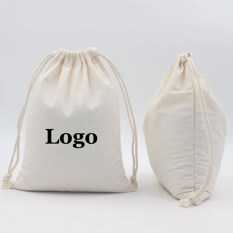 50Pieces Personalised Custom Logo Cotton Bags For Your Business