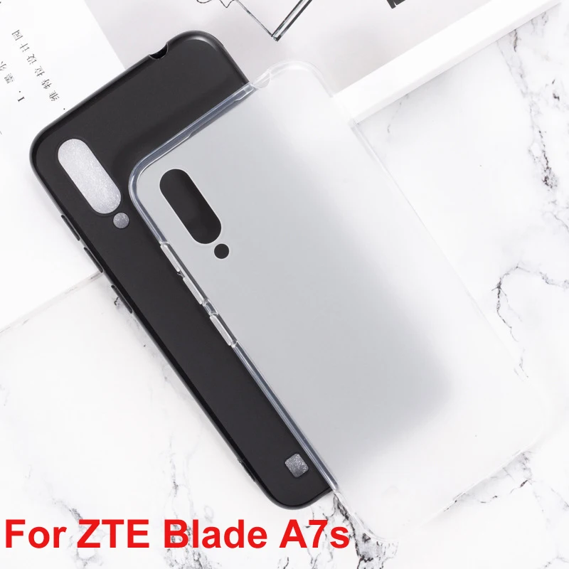 Чехлы для ZTE Blade A7s силиконовый чехол мягкий матовый из ТПУ с рисунком ярко черного