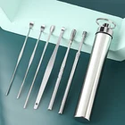 Набор для чистки ушей, 6 шт., ухочистка, удаление ушного воска, набор для ухода за ушами для детей и взрослых, уходовая ложка, уходовый инструмент для чистки ушей