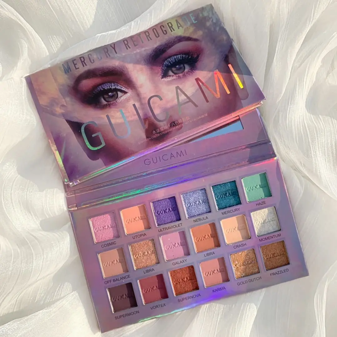 18 цветов матовый перламутровый пигмент блестки пудра для век Палитра мерцающий