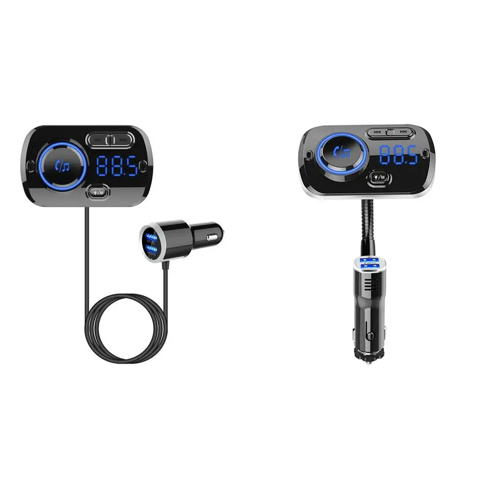 Автомобильное зарядное устройство беспроводной Автомобильный MP3-плеер Hands-Free вызов автомобиль Быстрая зарядка fm-передатчик беспроводной MP3-плеер