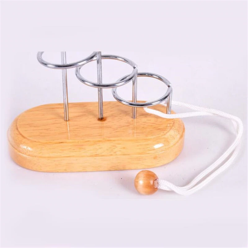 

Brain Game Wooden Toy Educational Ring Prank Rope Solution Toy For Adult Exercise Space Thinking Kids Toys Gags & Practical Joke