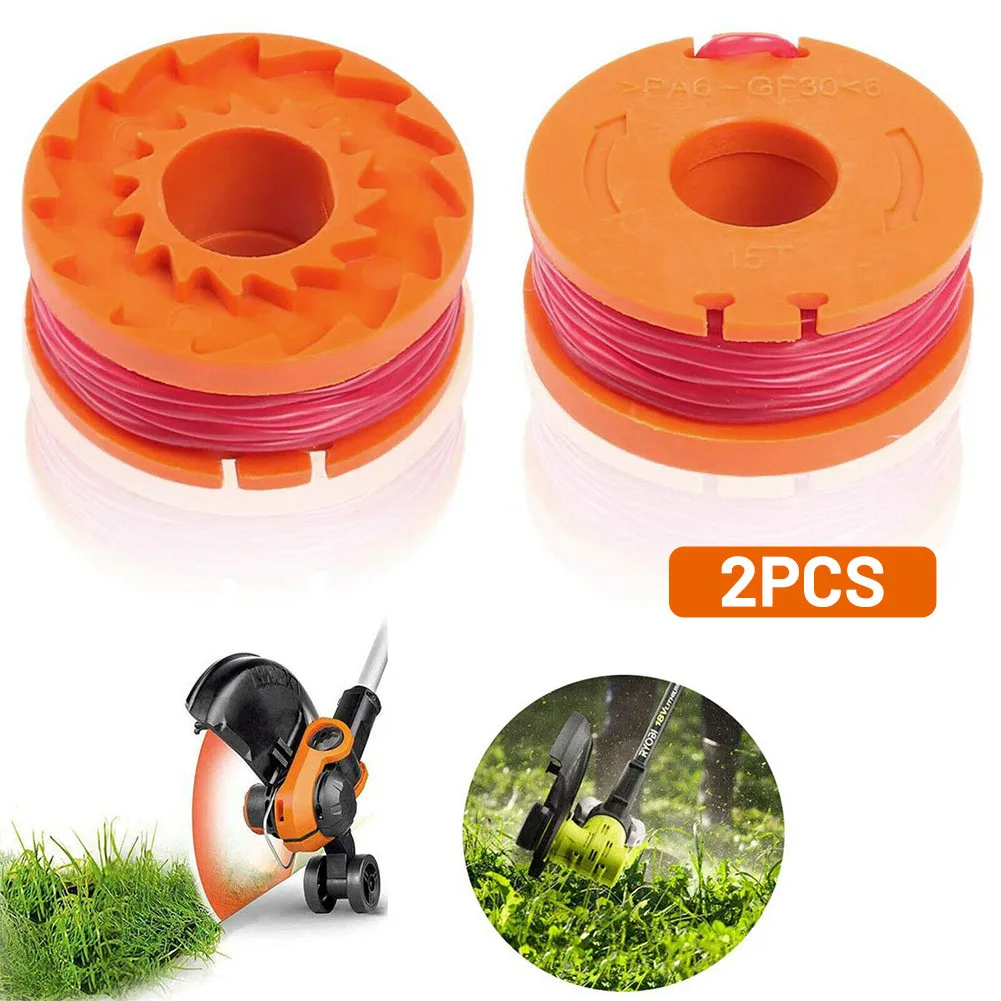 

2pcs WG150E WA0004 WG154E WG155E WG157E Replacement Spool And Line For Grass Trimmer Garden Strimmer Parts