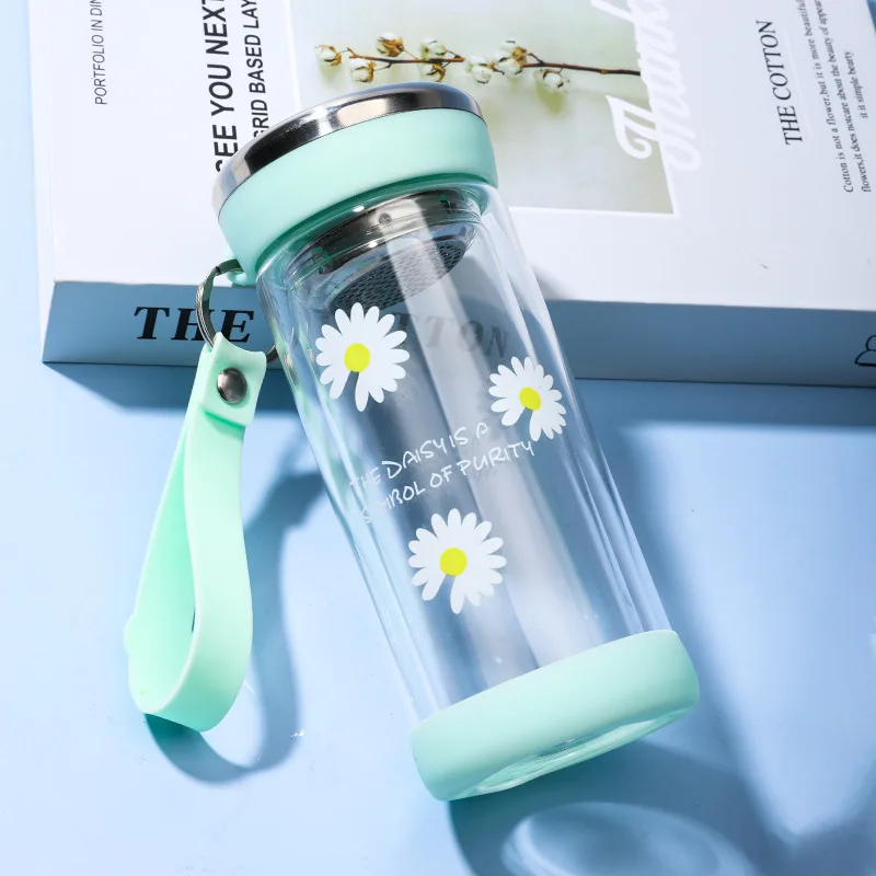 Термостойкая Красивая стеклянная бутылка для воды емкостью 280/320 мл красивый