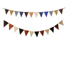 4 м 12 шт. свадебные принадлежности перьевой ручки из коричневого нетканого материала для детской комнаты, праздвечерние чная гирлянда, баннер, декоративные флаги для детского душа