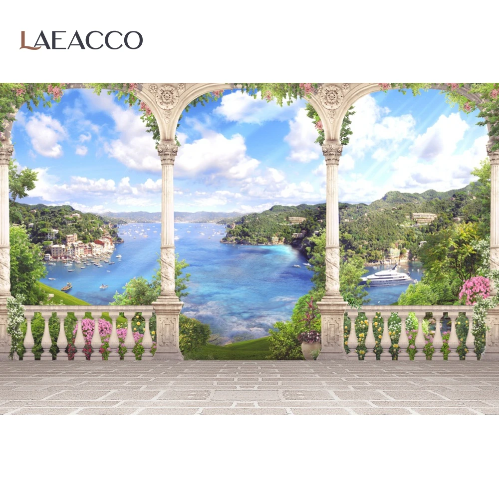 Винтажные фоны для фотосъемки с изображением арочной двери весенней лозы лебедя