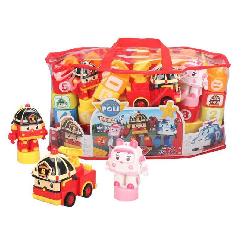 Конструктор-робот поли с большими частицами обучающая игрушка для раннего