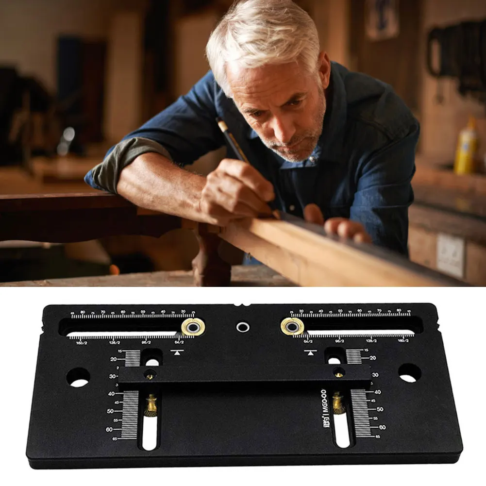 

Dowel Jig Drill Guide Woodworking Template Drill Auxiliary Handle Positioning Door Knob Auxiliary Handle Pulls Hole Locator Tool