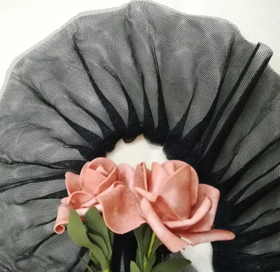 Вышивка плиссированная сетчатая кружевная ткань 9 см сделай сам шитье гипюр