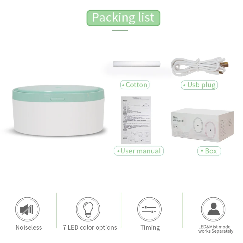 300 мл USB увлажнитель воздуха ароматерапия диффузор мини Ультразвуковой