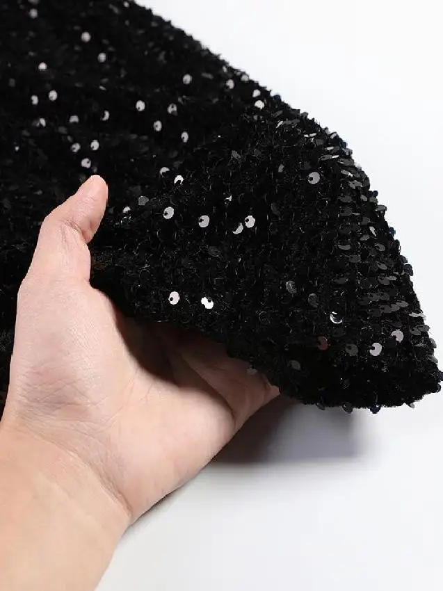 Сексуальное женское черное платье с блестками вечерние платья глубоким v