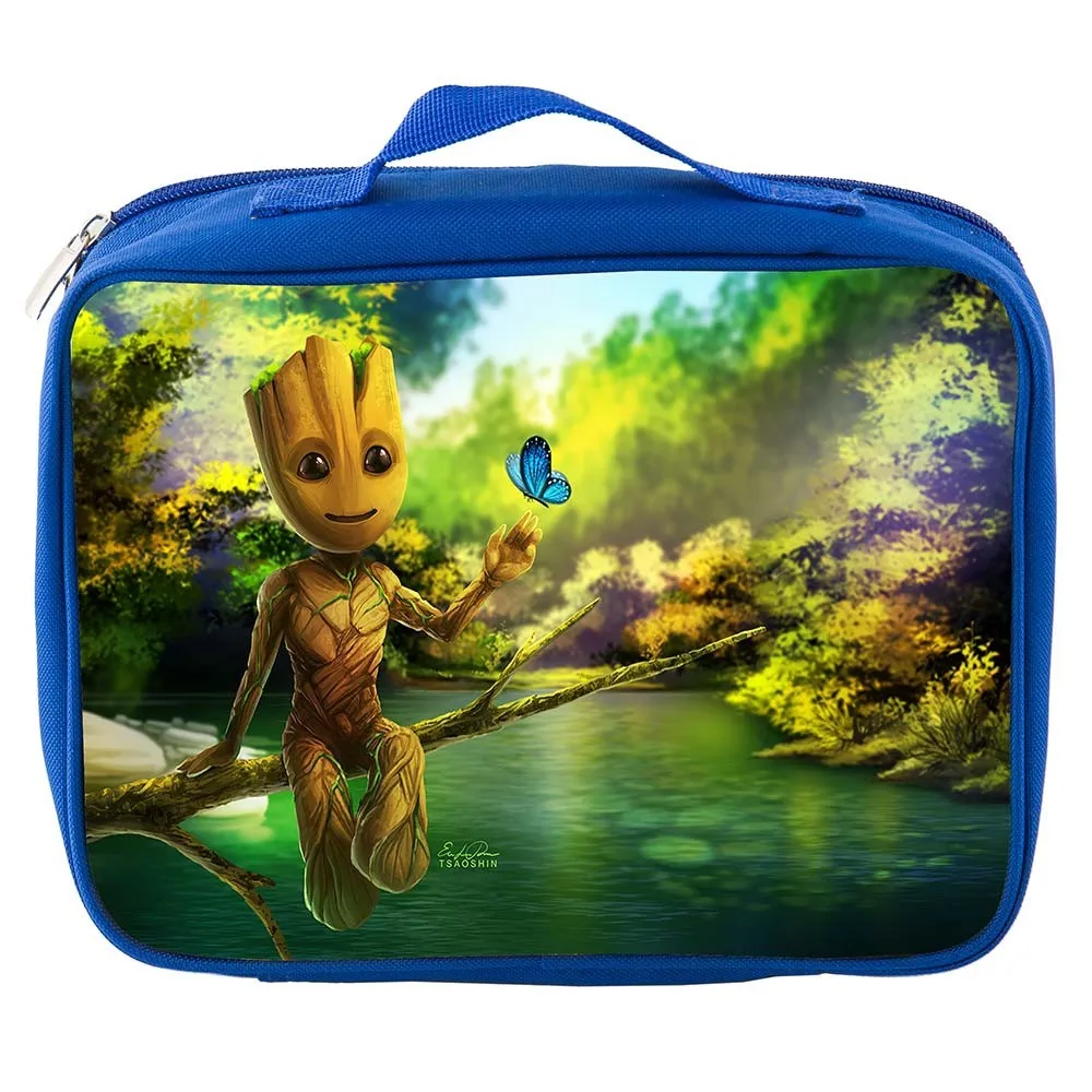 Детские милые изолированные коробки для ланча в школу|Сумки завтрака| |