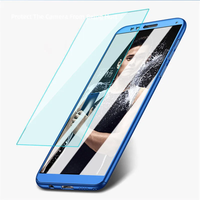 Роскошный 360 Полное покрытие стекло чехол для Huawei P10 P20 Lite Smart Honor 8 9 V9 V10 P30 защитный |