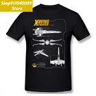Сопротивление x-крыла схема мужская футболка в стиле хип-хоп авто-Стайлинг большой Размеры с коротким рукавом, из хлопка, с круглым вырезом, мужская одежда