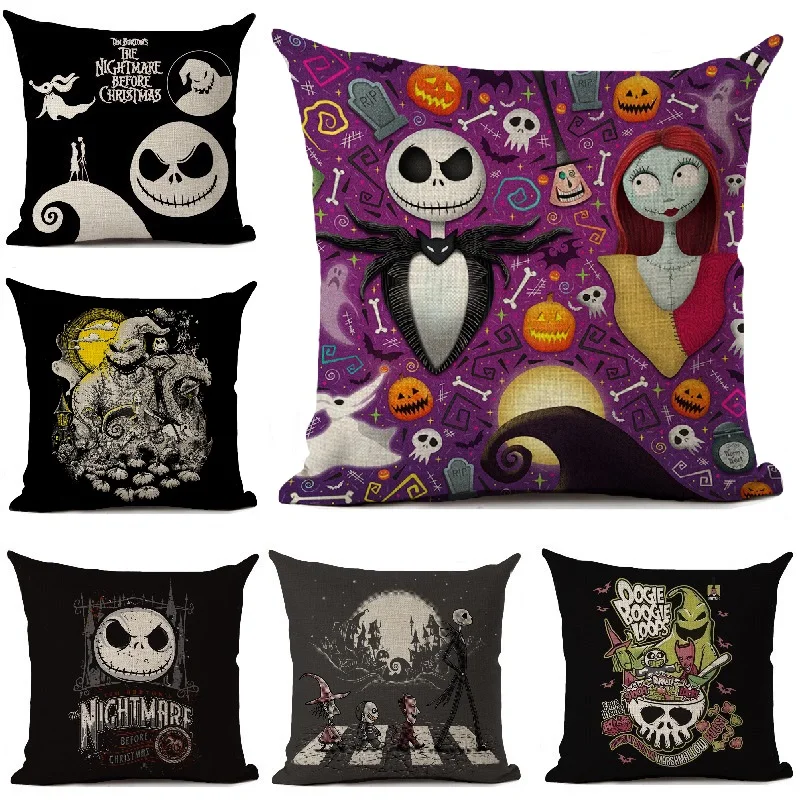 Чехол на подушку Кошмар перед Рождеством Череп Джек декор для гостиной дивана