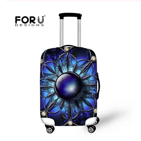 D0682 FORUDESIGNS Afrian Girl ацтекский узор багаж защитный водонепроницаемый чехол для 18-3" чемодан на колесиках эластичные дорожные дождевые чехлы - Цвет: D0682
