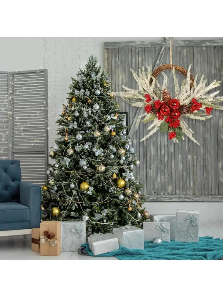 

Christmas Wreaths Decorations, Xmas Garland Ornament Artificial Home Decor